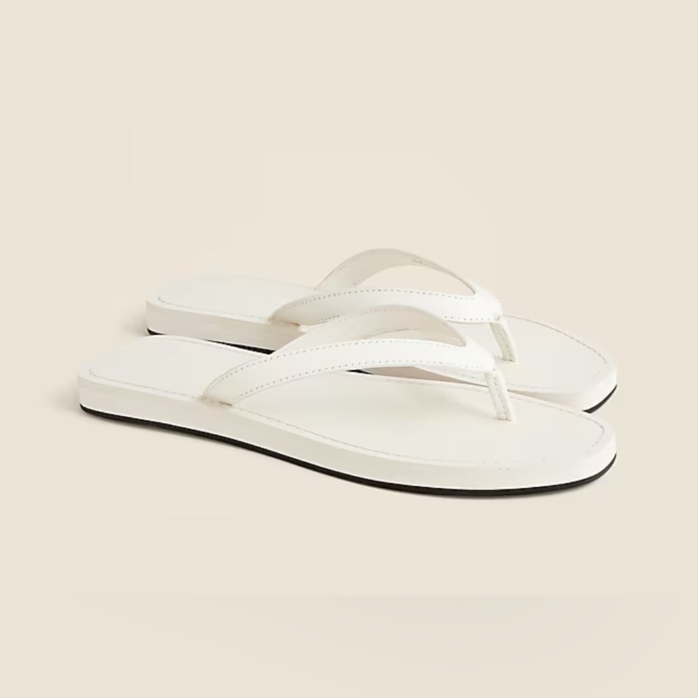 JCrew Perfect White Women's Leather Sandals